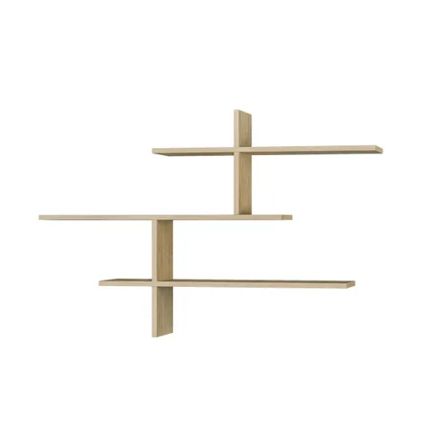 BOXED LEO WALL SHELF IN OAK