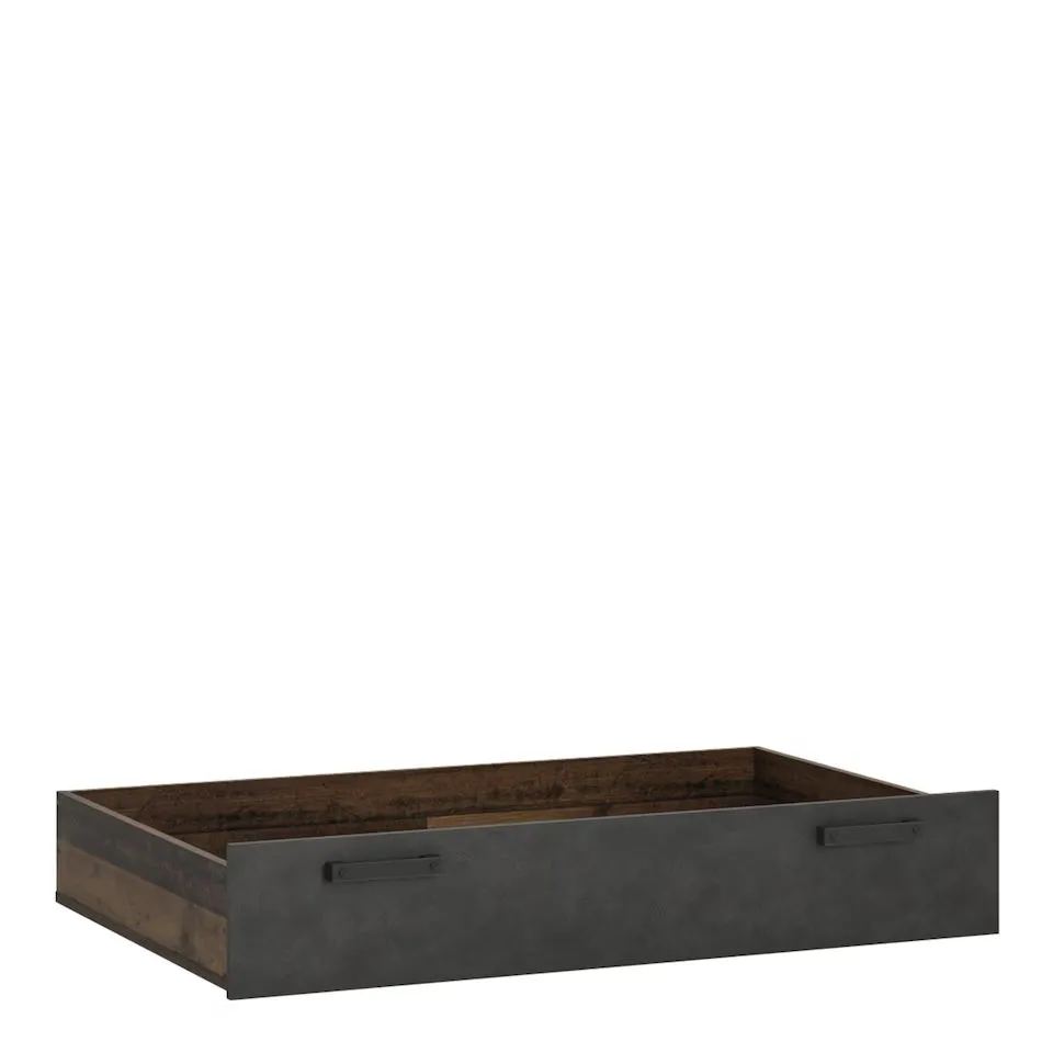 BOXED NUBI UNDER BED DRAWER - WALNUT/DARK MATERA GREY (1 BOX)