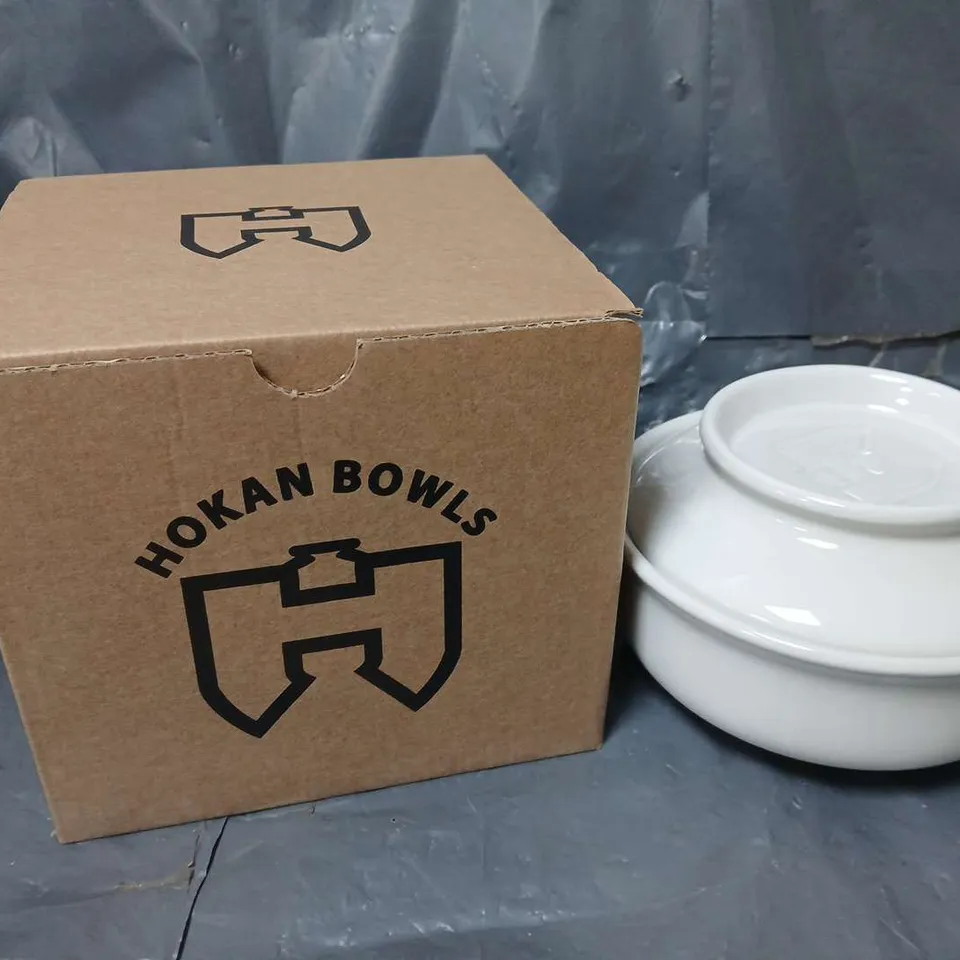 BOXED HOKAN BOWL IN ANTIQUE WHITE (MEDIUM) - COLLECTION ONLY