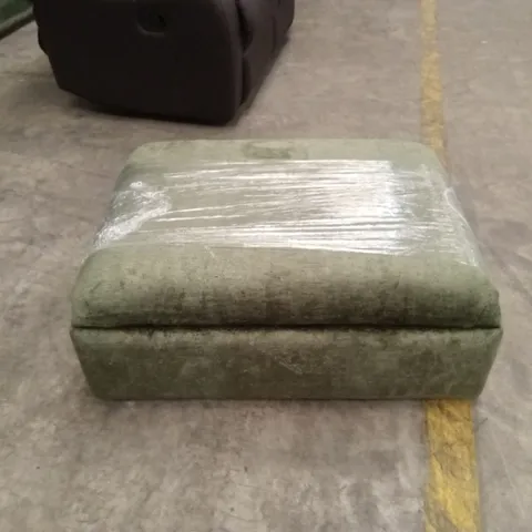 SANREMO FABRIC STORAGE FOOTSTOOL - OLIVE