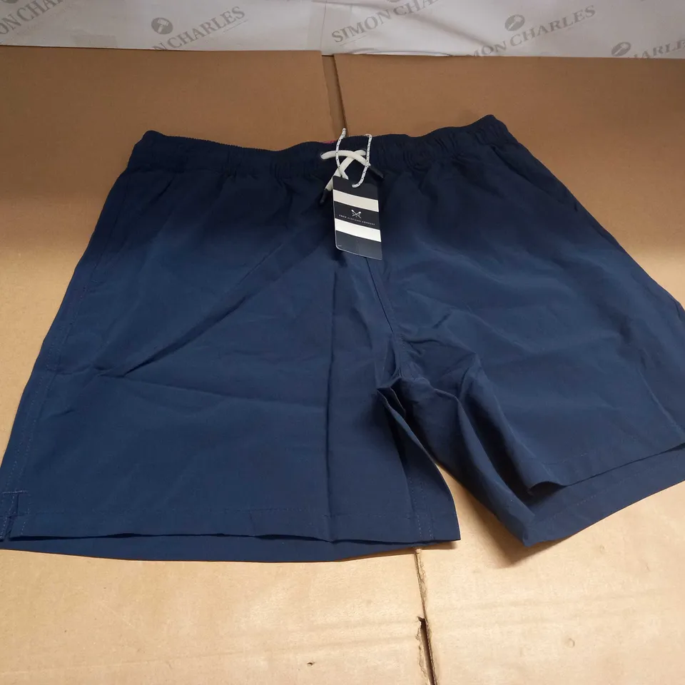 CREW CLOTHING COMPANY NAVY BLUE SWIMMING SHORTS SIZE L