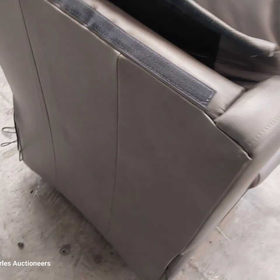 QUALITY BRITISH DESIGNER G PLAN NEWMARKET POWER RECLINING EASY CHAIR DALLAS CHARCOAL LEATHER 