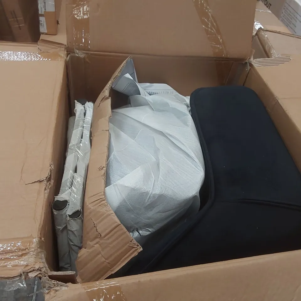 BOXED PAIR OF BLACK VELVET DINING CHAIRS
