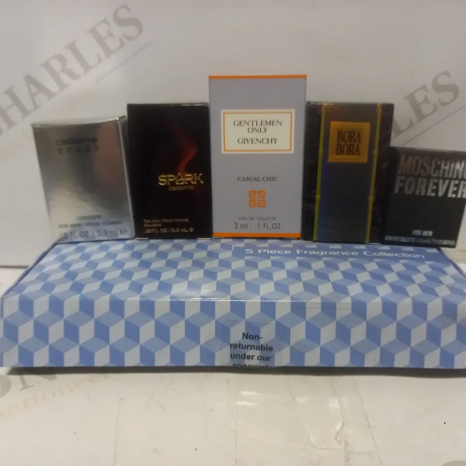 LOT TO CONTAIN APPROX. 30 X ASSORTED SAMPLE FRAGRANCES, BRANDS & VOLUMES WILL VARY AS PICTURED. (6 GIFT SETS X 5 FRAGRANCES)