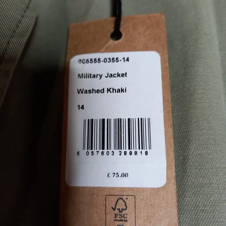 HUSH MILITARY JACKET SIZE 14