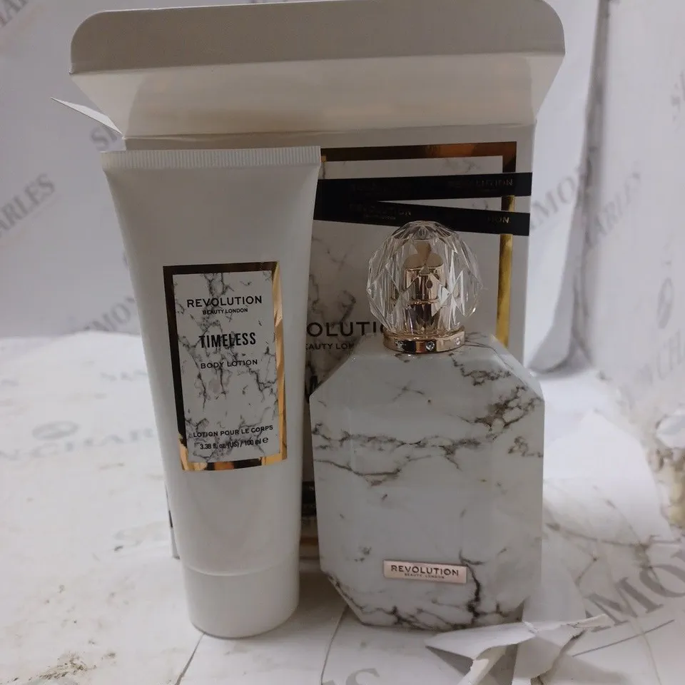 REVOLUTION BEAUTY LONDON TIMELESS EAU DE TOILETTE AND BODY LOTION