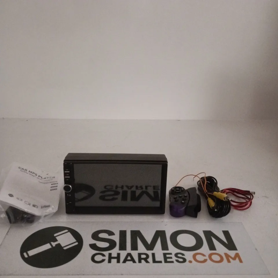 CAR MP5 PLAYER WITH DISPLAY, WIRING HARNESS & MANUAL