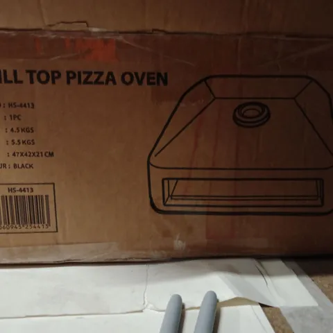 BOXED GRILL TOP PIZZA OVEN – BLACK, HS-4413