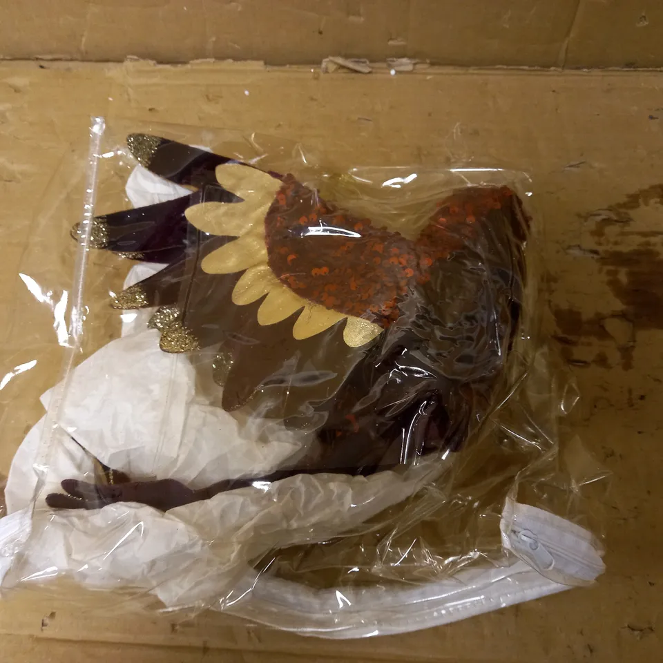 ALISON CORK RED VELVET GLITTER EMBELLISHED PARROT