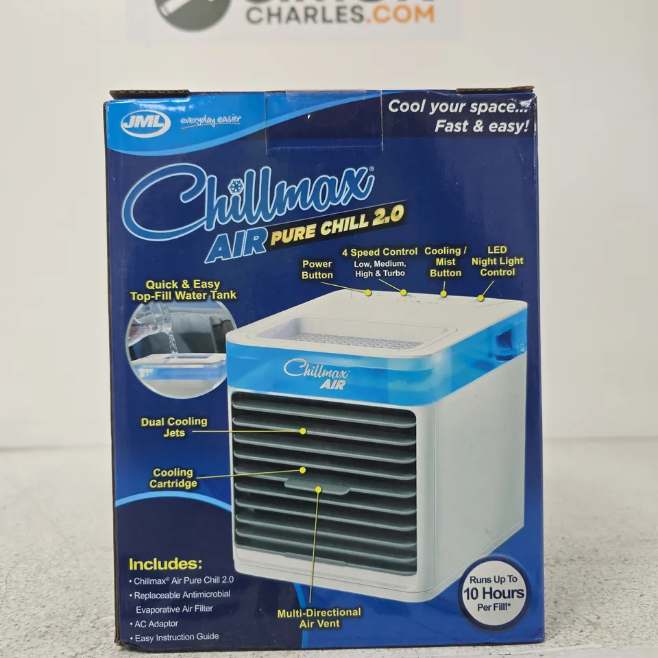 CHILLMAX AIR PURE CHILL 2.0 PORTABLE EVAPORATIVE COOLER