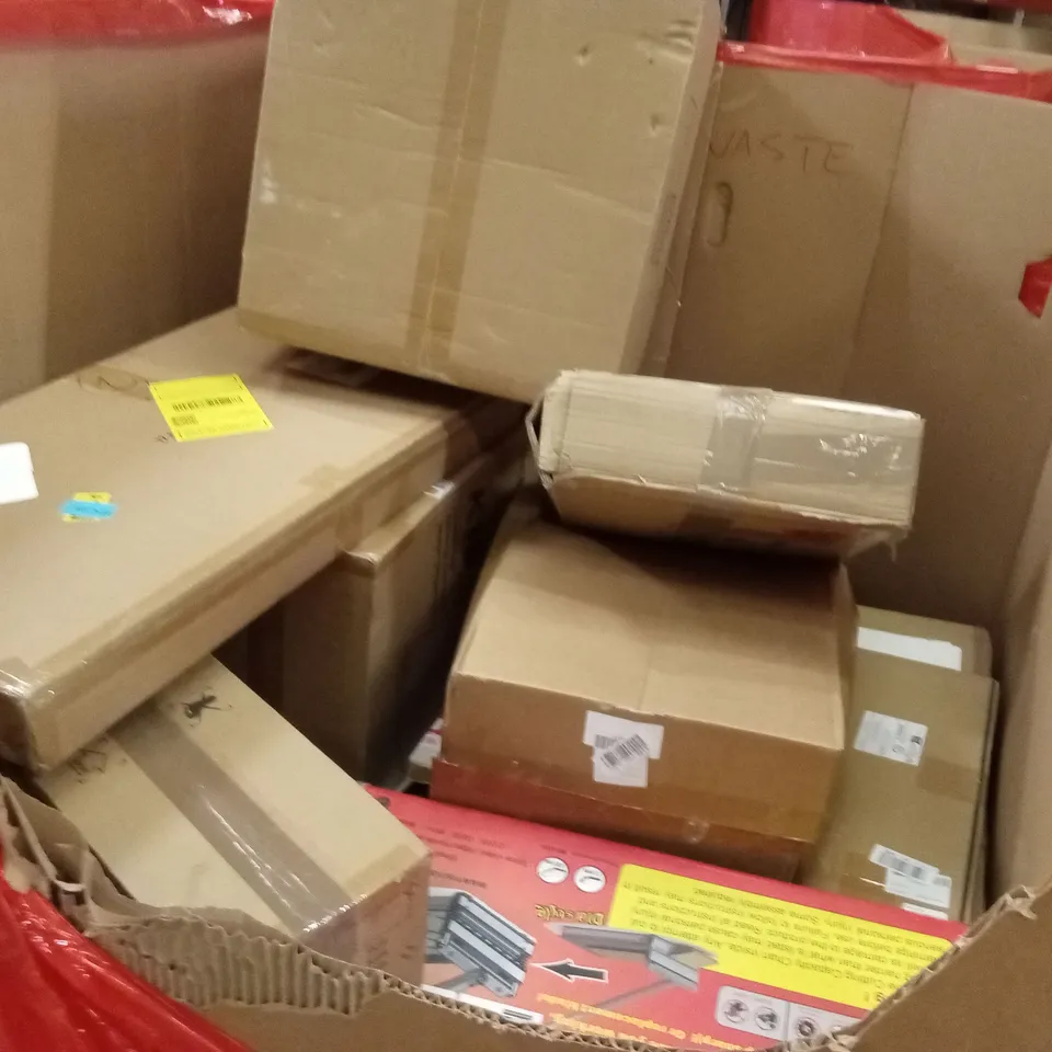 PALLET OF ASSORTED HOUSEHOLD GOODS AND PRODUCTS TO INCLUDE;AIR FRYER OVEN,FLOOR CUTTER,WATER DISPENSER