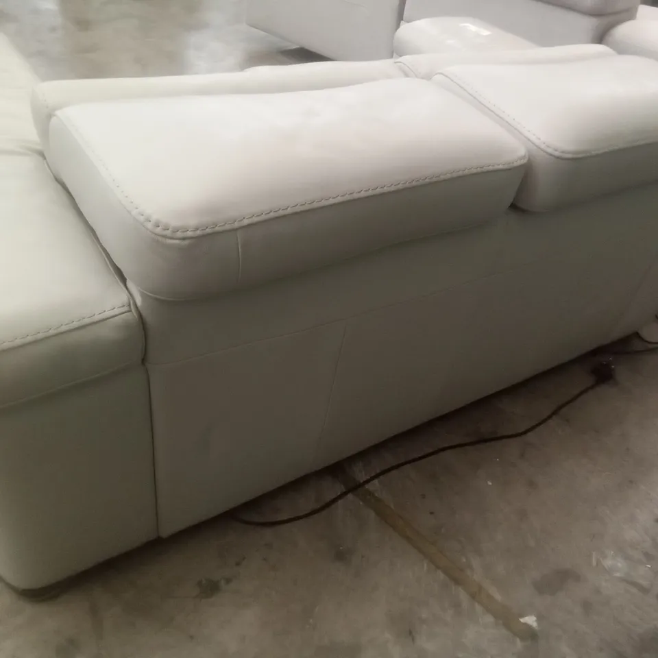2 SEATER SOFA - GREY LEATHER