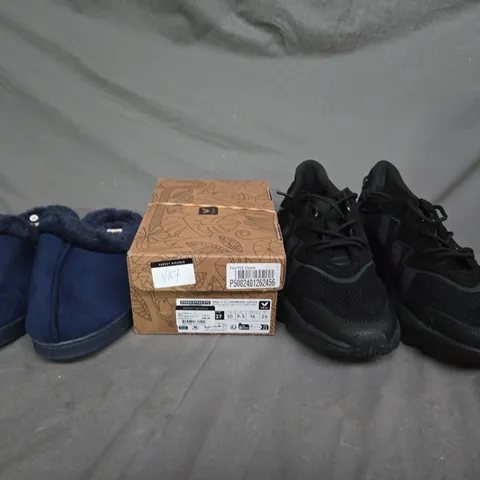 LARGE BOX OF ASSORTED SHOES AND FOOTWEAR ITEMS IN VARIOUS SIZES, STYLES AND COLOUR - COLLECTION ONLY  