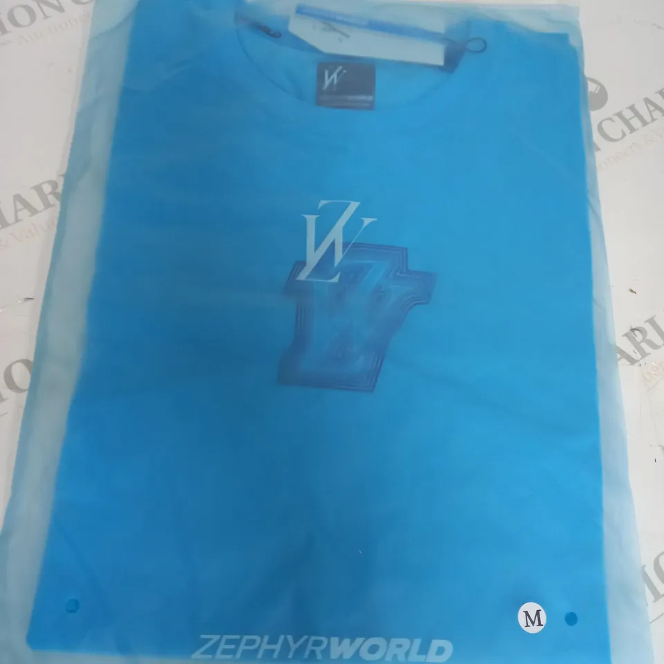 ZEPHY WORLD BLUE T-SHIRT SIZE M