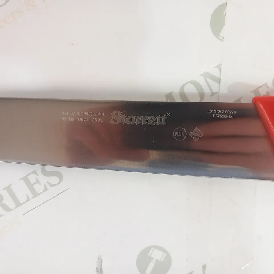 APPROXIMATELY 5 STARRETT BUTCHER KNIFE AERIAL TRIM WITH STRAIGHT BROAD BLADE BKR203-12