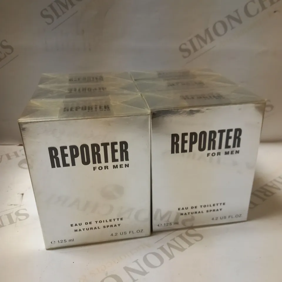 LOT OF 6 X 125ML REPORTER FOR MEN EAU DE TOILETTE