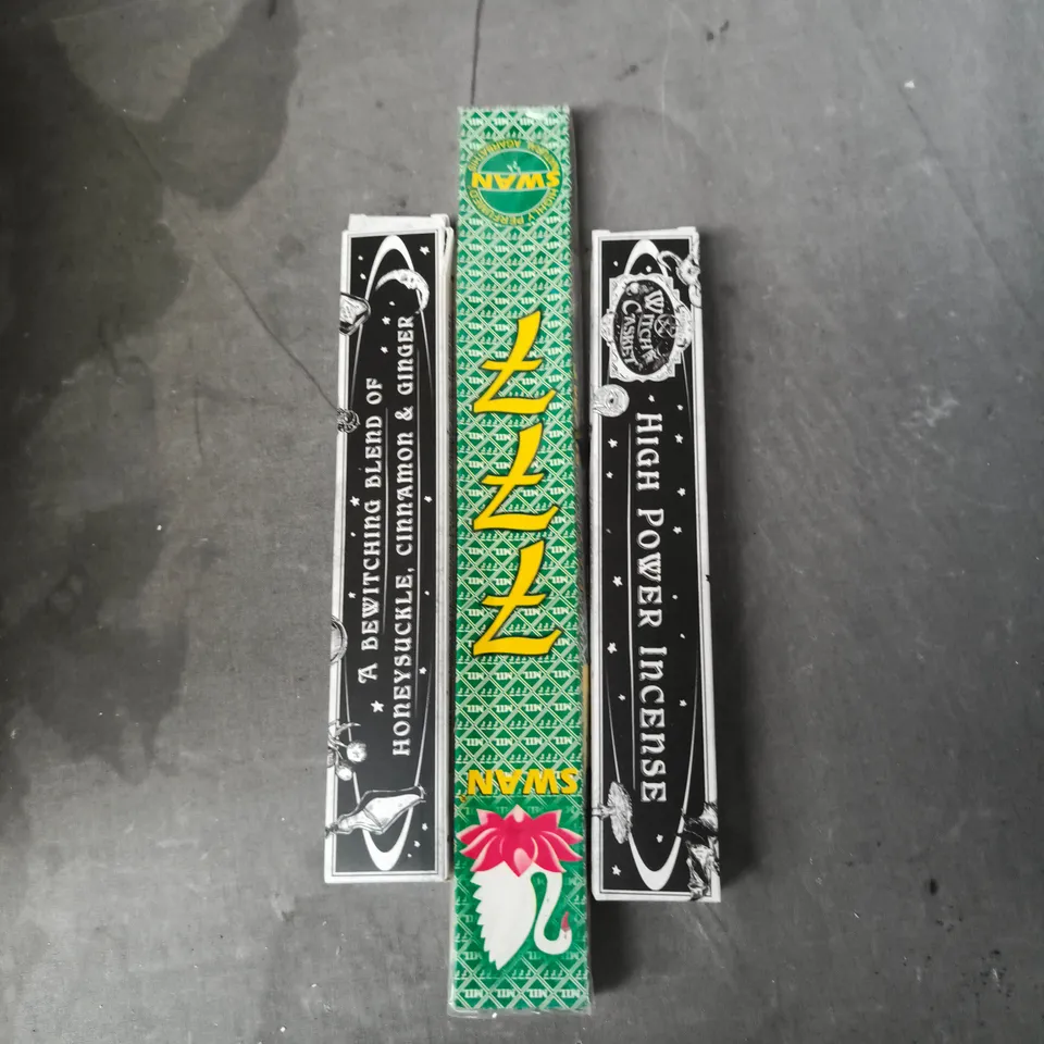 TOTE OF APPROXIMATELY 13 ASSORTED ITEMS TO INCLUDE:  ASSORTED INCENSE STICKS 