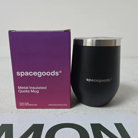 SPACEGOODS METAL INSULATED QUOTE MUG – BLACK