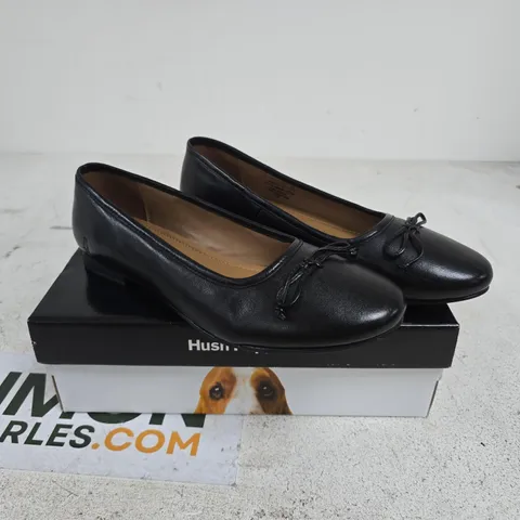 HUSH PUPPIES BLACK NAOMI BALLET SHOES SIZE 7 BOXED