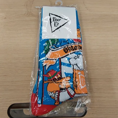 BOX OF BRAND NEW BIER CO OKTOBERFEST SOCKS // APPROXIMATELY 320 PAIRS (1 BOX)