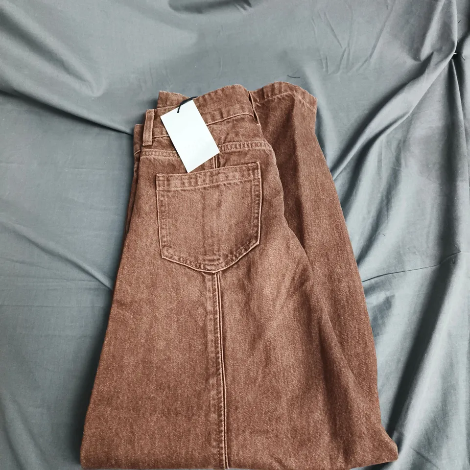 ZARA WOMEN'S BROWN DENIM JEANS - UK 10