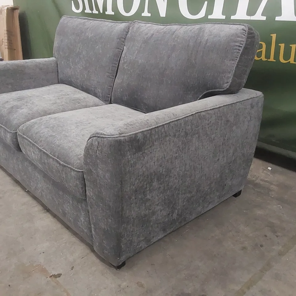 QUALITY DESIGNER MANHATTEN 3 SEATER FABRIC UPHOLSTERED SOFA - CHARCOAL