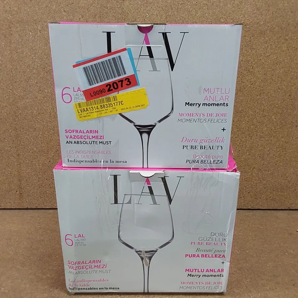 BOXED LAV - LAL GLASSWARE SET - 12pc