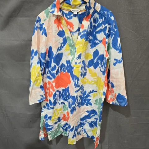WHITE STUFF WOMEN’S SHIRT – ABSTRACT PRINT, LIGHTWEIGHT, LONG SLEEVE (UK 12R)