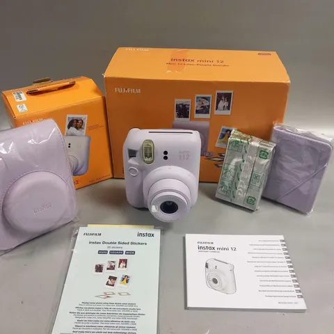 BOXED FUJIFILM IMSTAX MINI 12 PURPLE BUNDLE