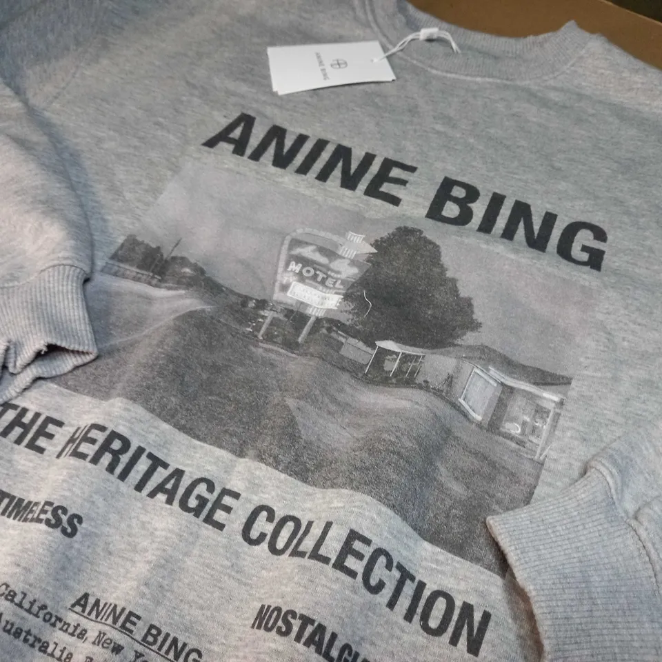 ANINE BING GREY MARL SWEATER - XS