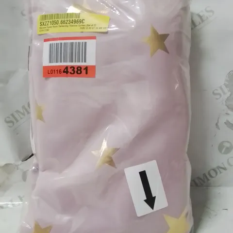 SLEEVED MARCELA EYELET ROOM DARKENING THERMAL CURTAINS SET OF 2 132X138CM