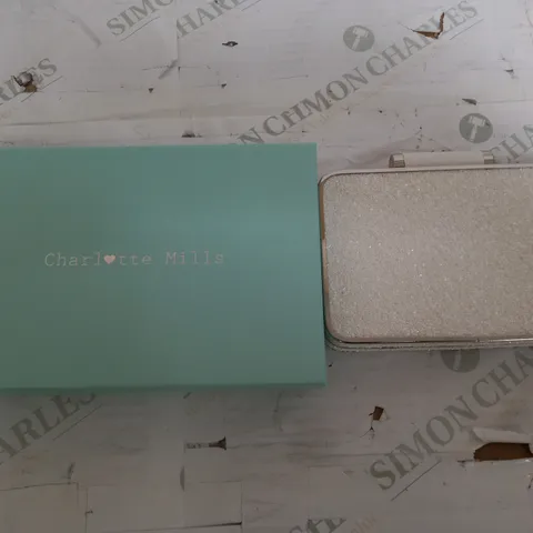 BOXED CHARLOTTE MILLS HARD CASE OVER THE SHOULDER BAG