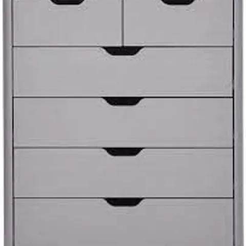 DESIGNER BOXED ASPEN GREY OAK 4+2 DRAWER CHEST (1 BOX)