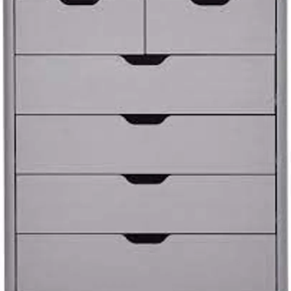 DESIGNER BOXED ASPEN GREY OAK 4+2 DRAWER CHEST (1 BOX)