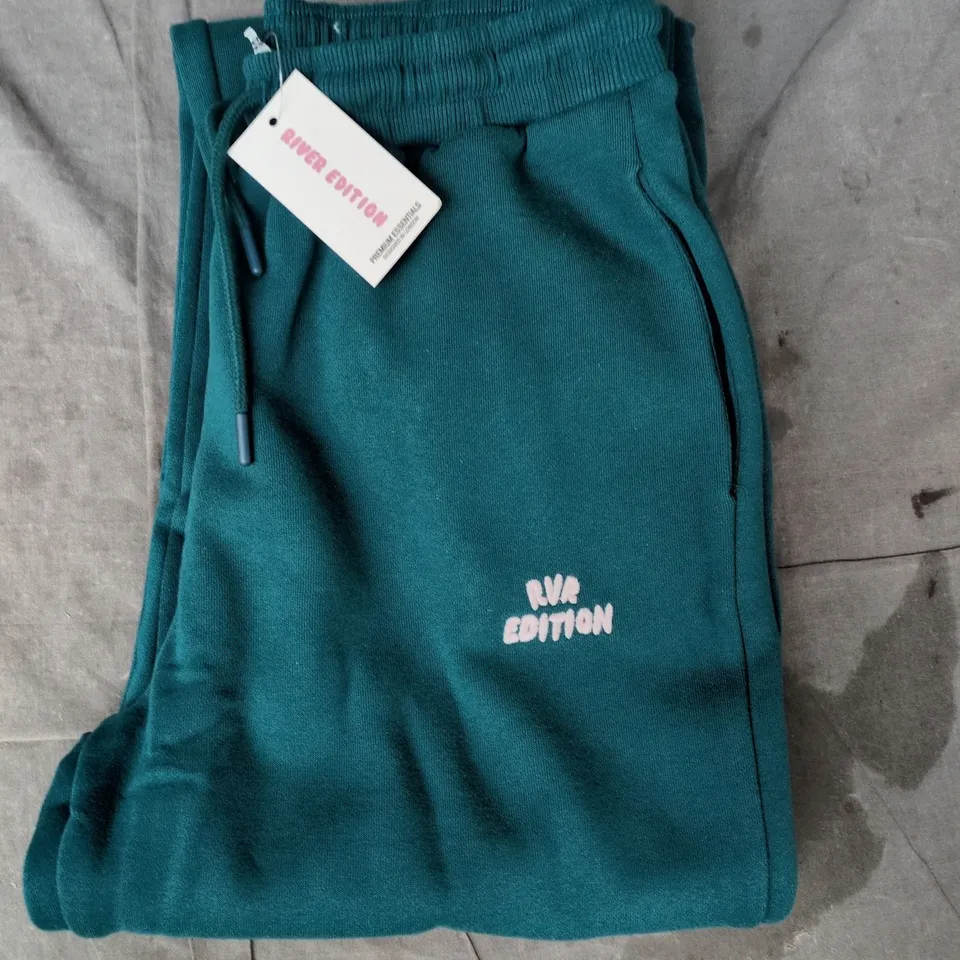 RIVER EDITION JOGGERS IN TURQUOISE SIZE MEDIUM