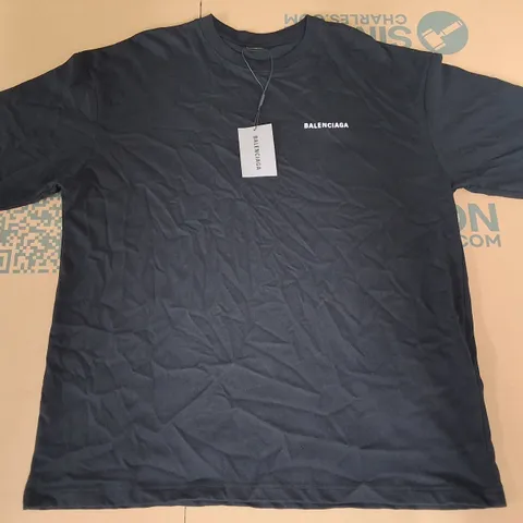 BALENCIAGA BLACK CREW T-SHIRT - XL