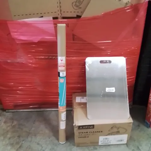 PALLET OF ASSORTED HOUSEHOLD GOODS AND PRODUCTS TO INCLUDE;STEAM CLEANER,CHOPPING BOARD,AQUARIUM LED LIGHT