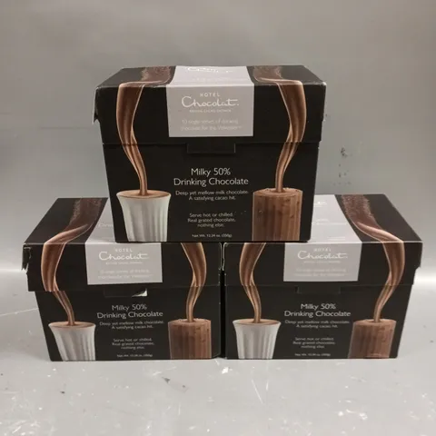 3 X BOXED HOTEL CHOCOLAT MILKY DRINKING CHOCOLATES