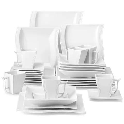 BOXED 30 PIECE DINNERWARE SET, SERVICE FOR 6