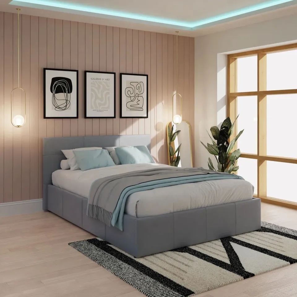 BOXED BEAIRD UPHOLSTERED END LIFT OTTOMAN BED (2 BOXES)