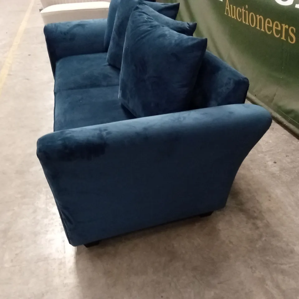 LEILA FABRIC 3 SEATER SOFA - NAVY RRP £649