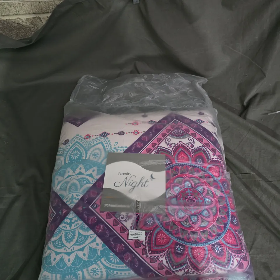 SERENITY NIGHT 3PC PRINTED COMFORTER SET - DOUBLE SIZE