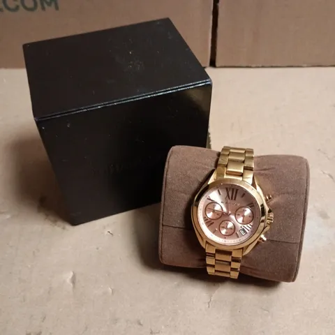 MICHAEL KORS BRADSHAW MINI ROSE GOLD-TONE CHRONOGRAPH LADIES WATCH