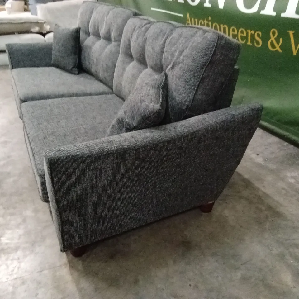 HALSTOW 3 SEATER FABRIC SOFA - CHARCOAL RRP £899