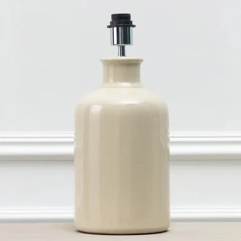 BOXED ELSPETH CERAMIC LAMP BASE - CREAM (1 BOX)