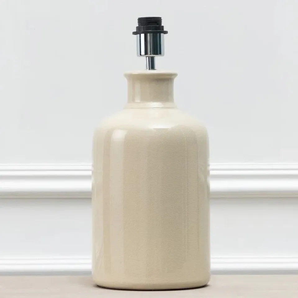 BOXED ELSPETH CERAMIC LAMP BASE - CREAM (1 BOX)