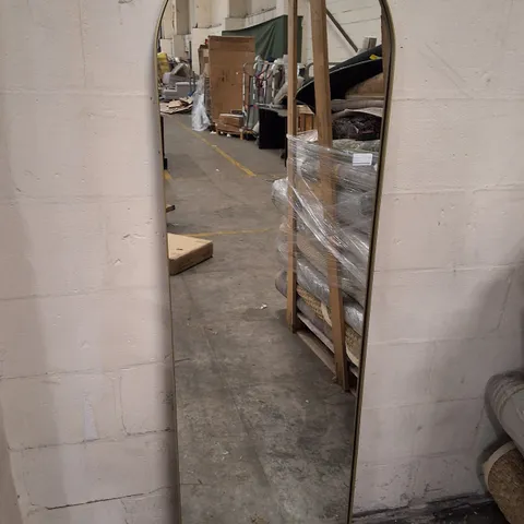 HURSTON ARCH MIRROR CHAMPAGNE FRAME 170×50×3CM