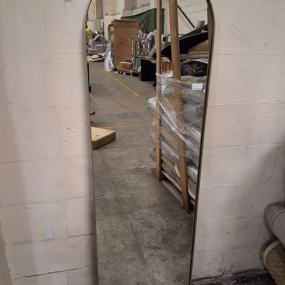 HURSTON ARCH MIRROR CHAMPAGNE FRAME 170×50×3CM