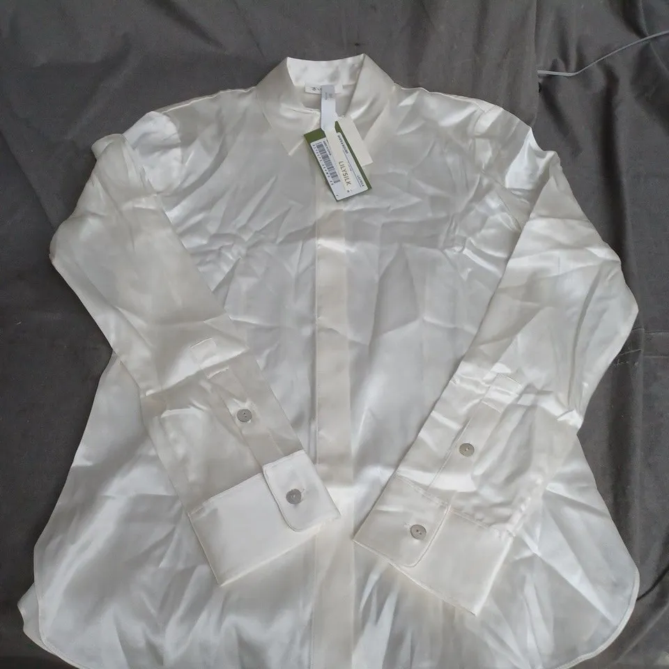 LILYSILK WHITE SILK SHIRT – WOMEN'S, UK XS