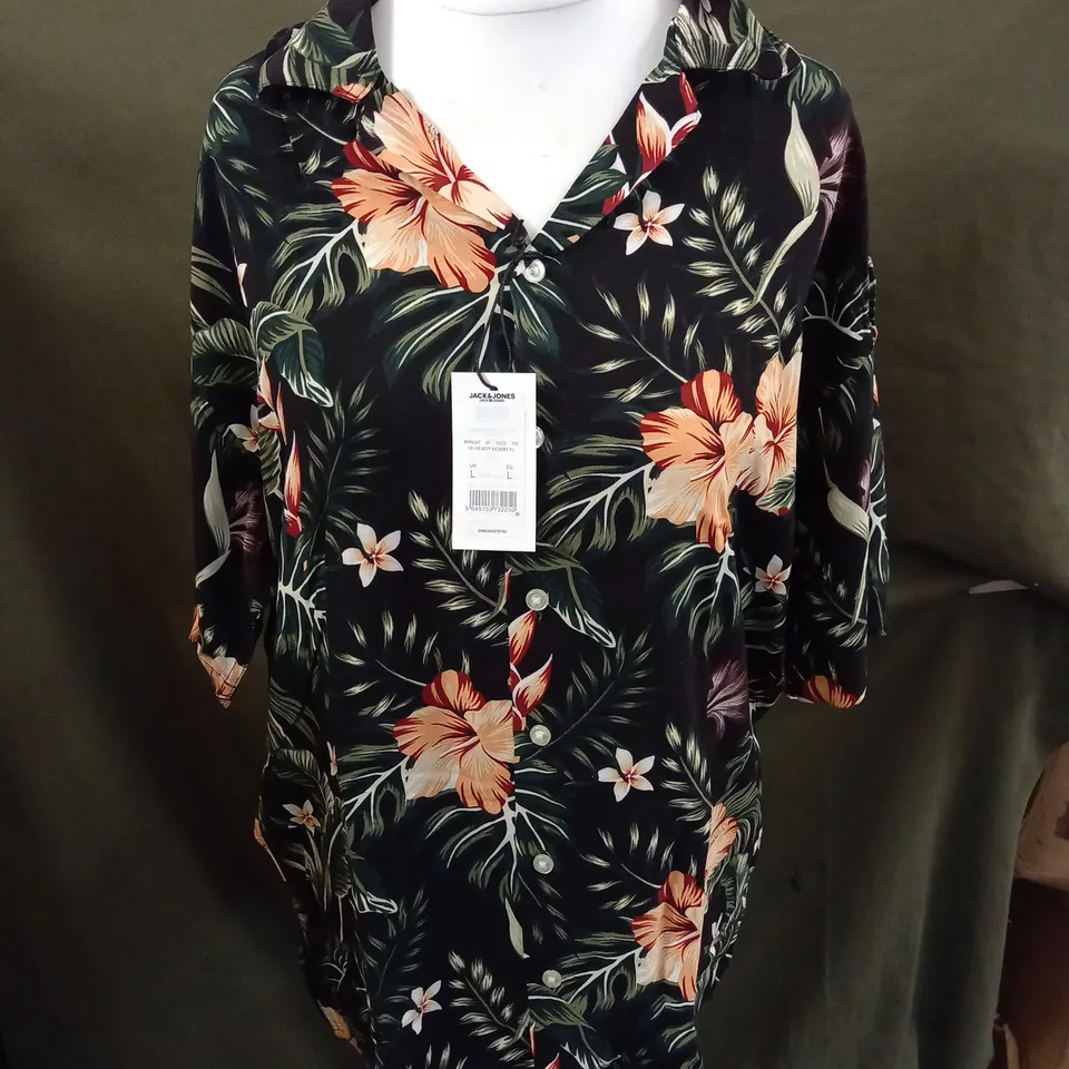 JACK AND JONES RESORT FLORAL SHIRT SIZE L
